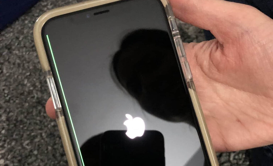 What causes green lines on iPhone screen?
